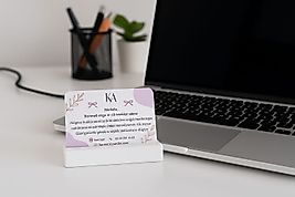 Beyaz Beton Kartvizitlik Masaüstü Organizer