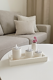 Beton Mumluk Set 4 Parça