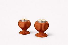 El Yapımı Beton Tealight Mumluk Seti