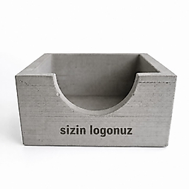 Kişiye Özel Beton Bloknotluk – Logo Baskılı Promosyon Masaüstü Bloknotluk