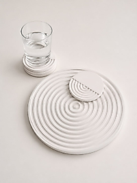 Beton Yuvarlak Tepsi Seti | Modern Dekoratif Sunum (5’li Set)
