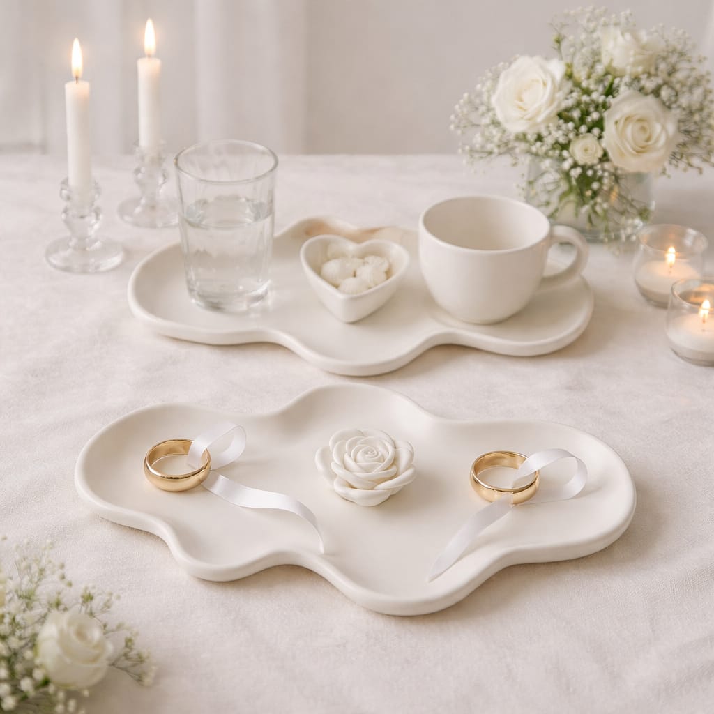 Beton Söz Nişan Tepsisi Set