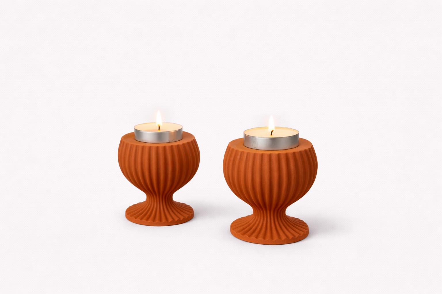El Yapımı Beton Tealight Mumluk Seti