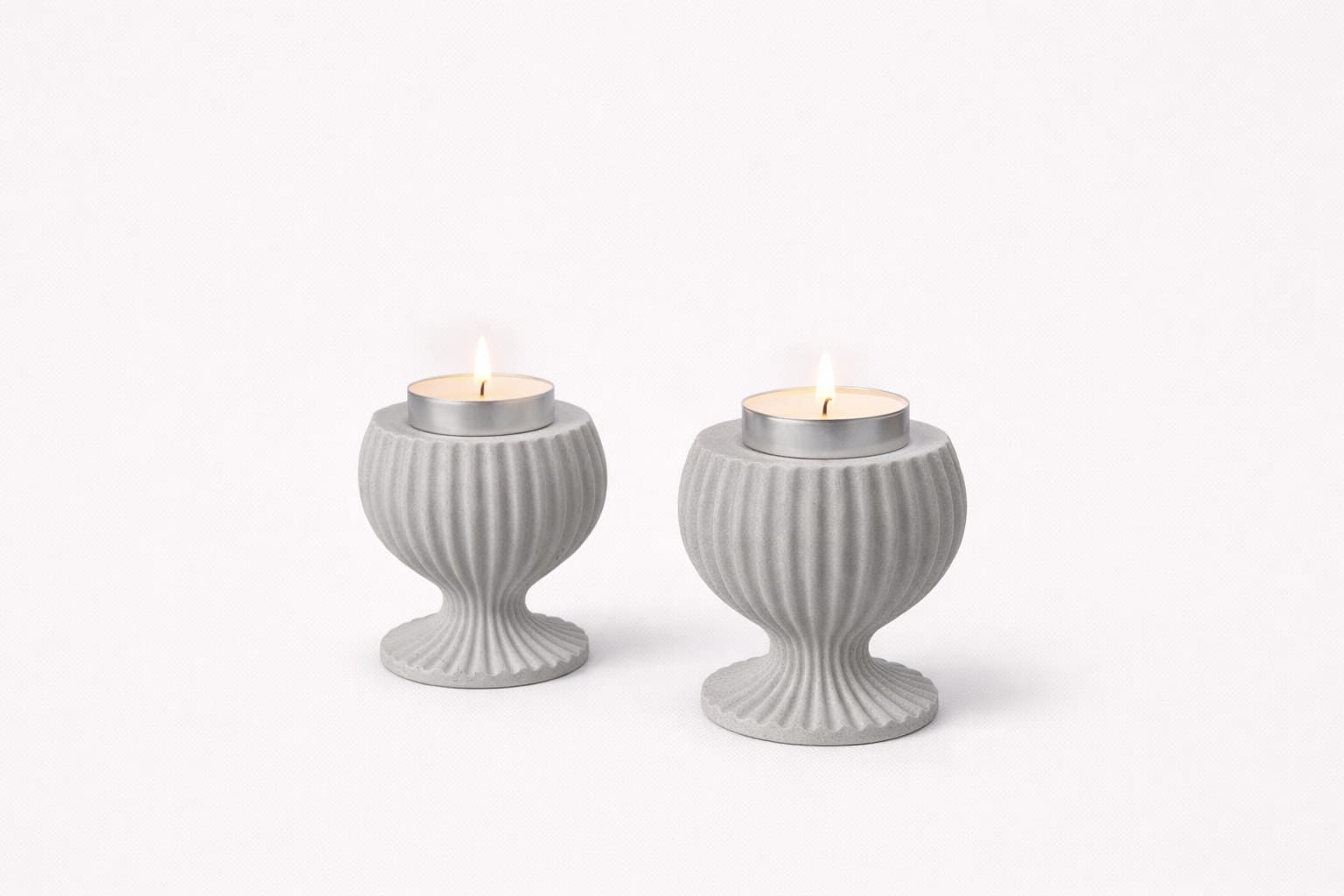 El Yapımı Beton Tealight Mumluk Seti