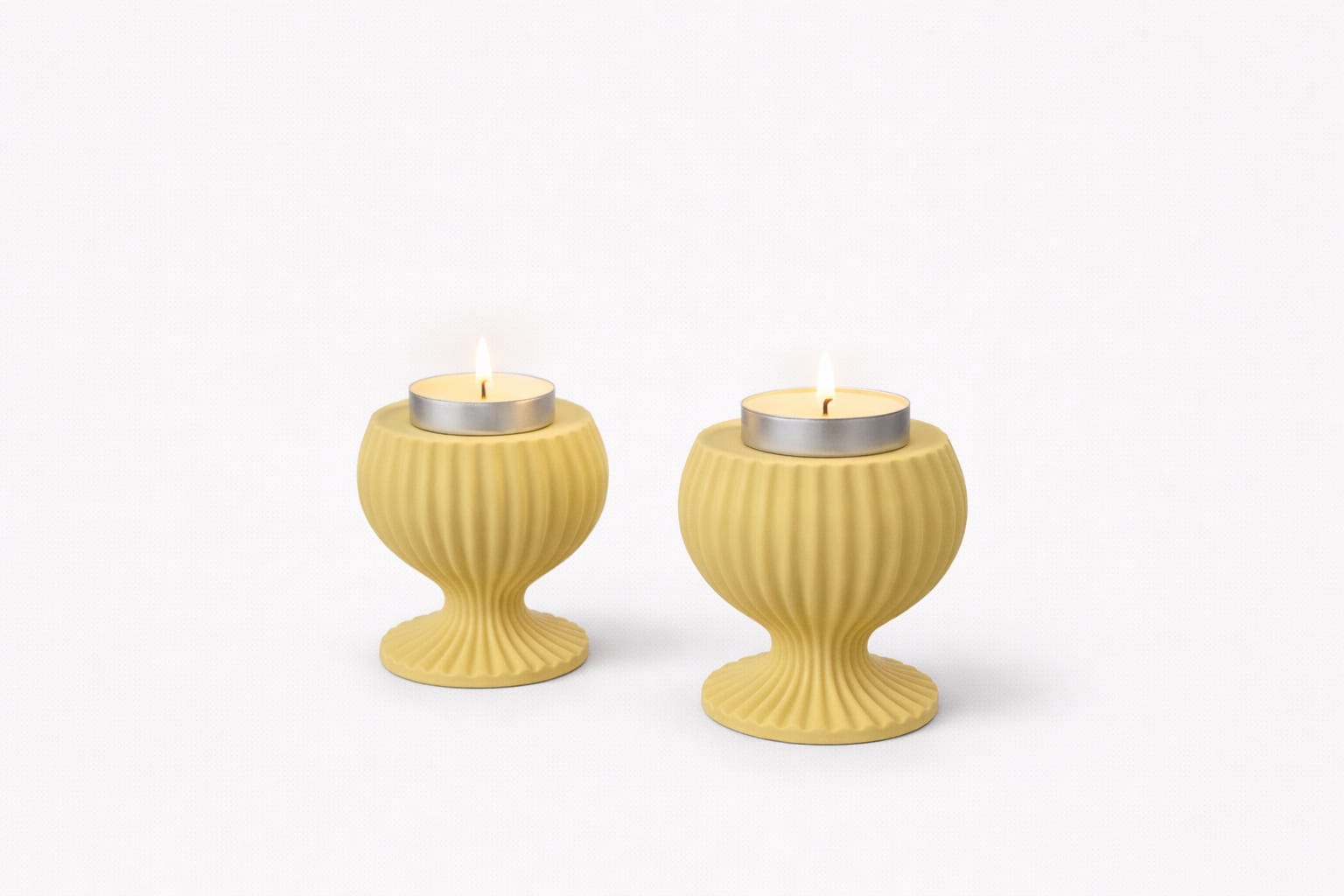 El Yapımı Beton Tealight Mumluk Seti