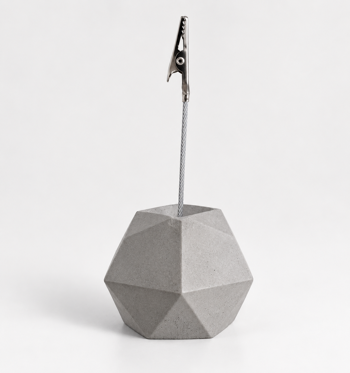Beton Masaüstü Not Tutucu Modern Geometrik Fotoğraf Kart Klipsi