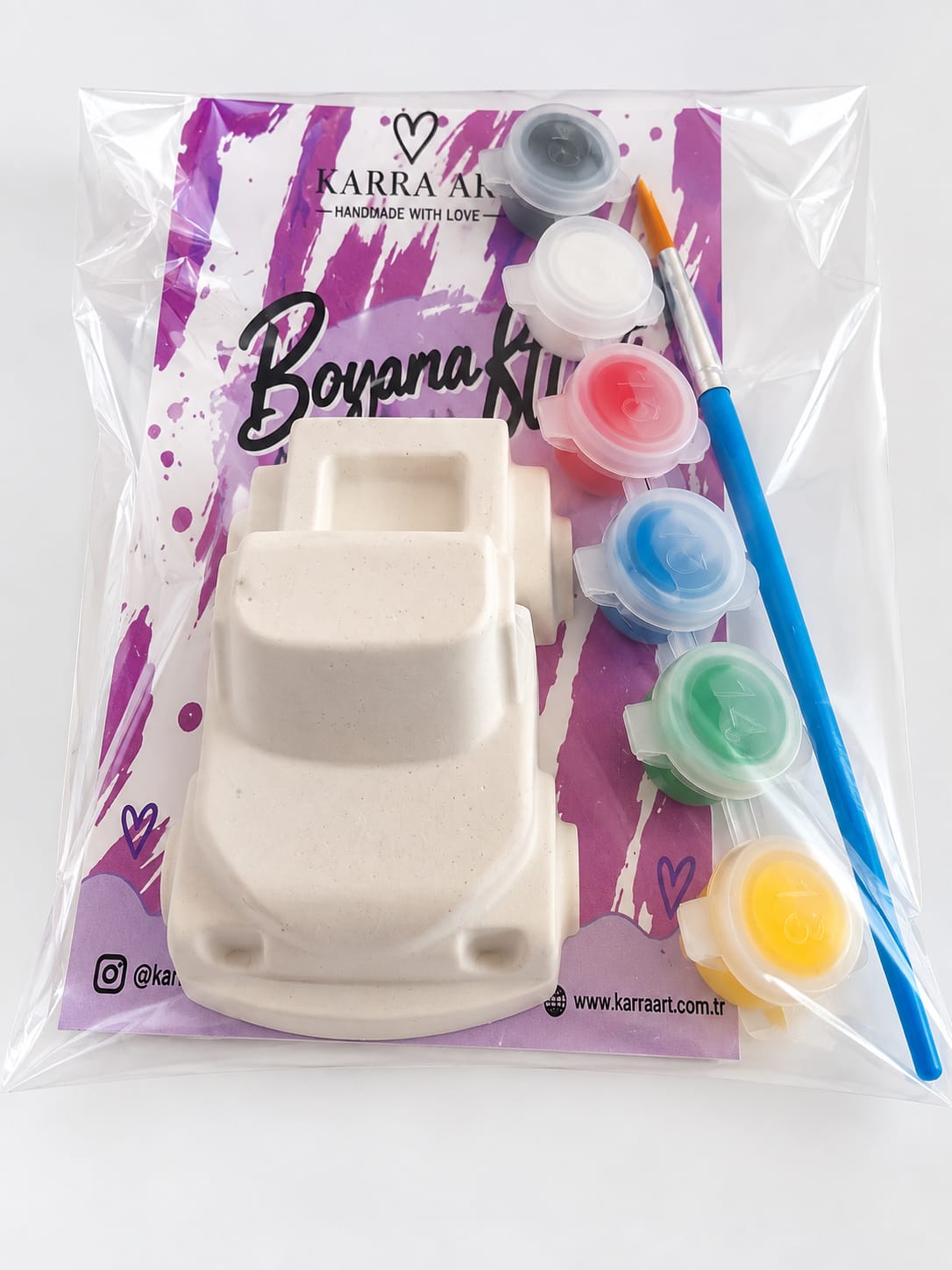 Araba Boyama Kiti | Dekoratif Araba Objesi Boyama Seti