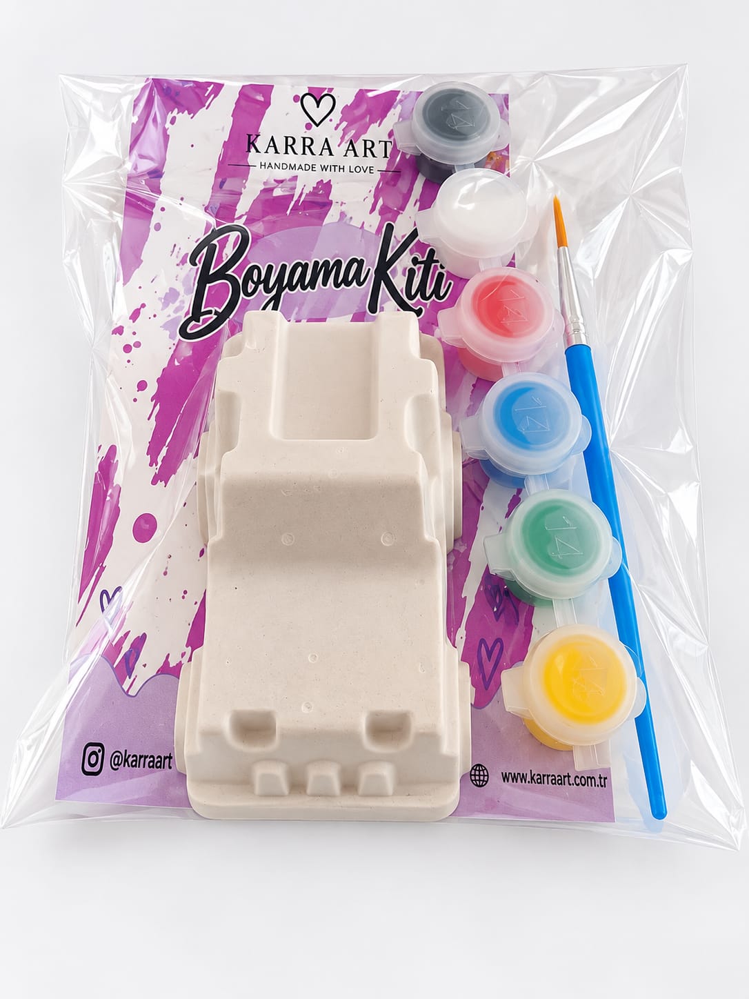 Araba Boyama Kiti | Dekoratif Araba Objesi Boyama Seti